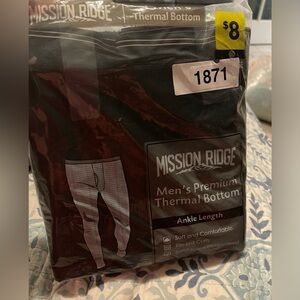 🪩 Mission Ridge Men’s premium thermal bottoms Size XL Black